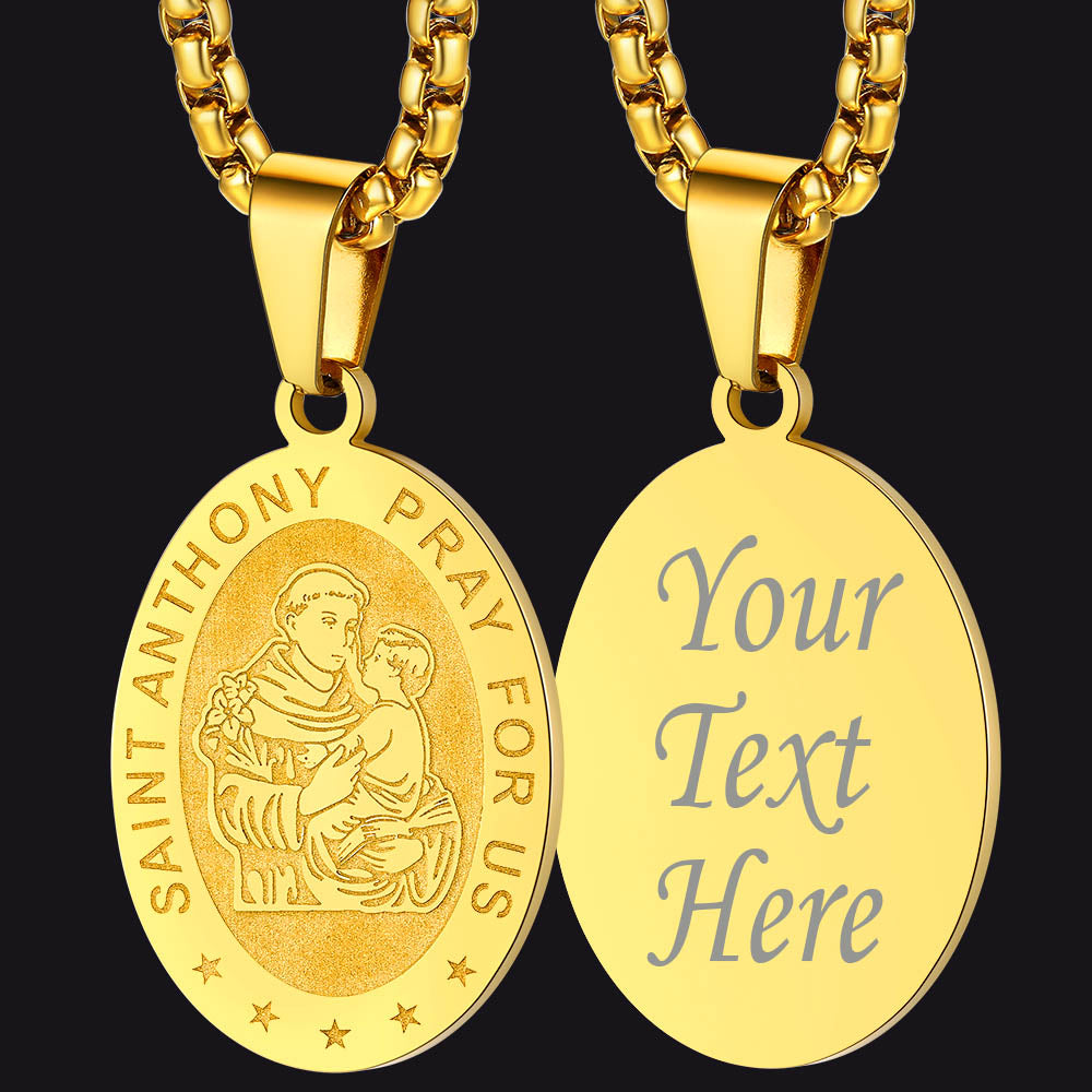 FaithHeart Saint Anthony Necklace Catholic Patron Saints Medal FaithHeart