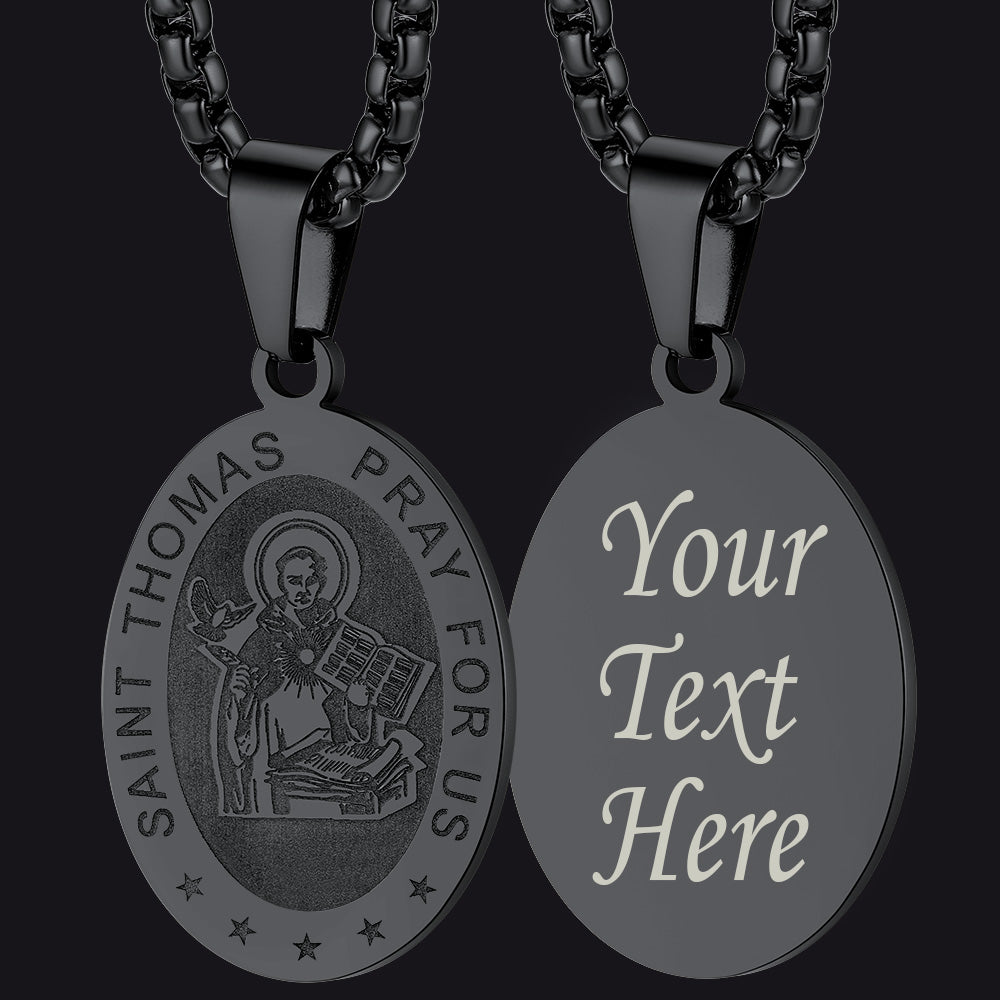 FaithHeart Saint Thomas Aquinas Necklace Catholic Patron Medal FaithHeart