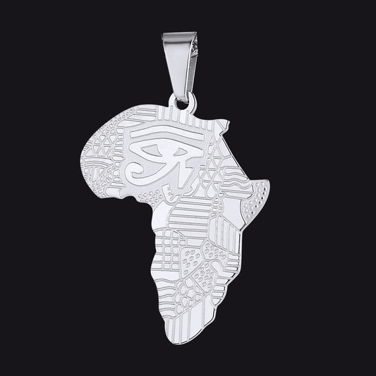 African Map Eye Of Horus Pendant FaithHeart Jewelry
