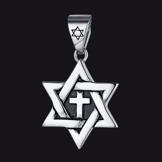 Jewish Star of David With Cross Pendant FaithHeart Jewelry