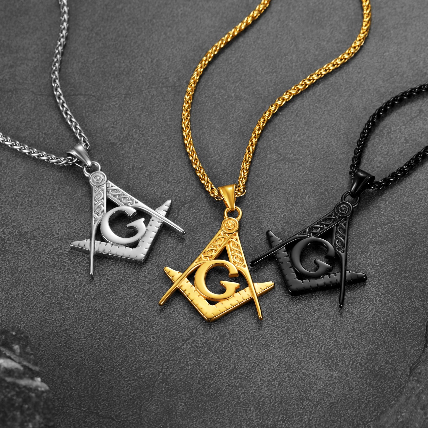 FaithHeart Masonic Pendant Necklace for Freemason FaithHeart