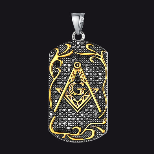 Freemason Dog Tags Pendant FaithHeart Jewelry