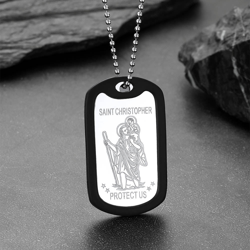 Personalised Saint Christopher Necklace For Men