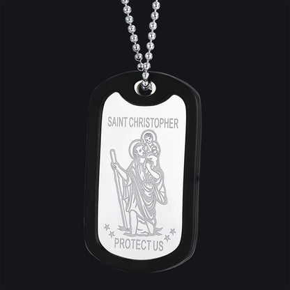 Personalised Saint Christopher Necklace For Men