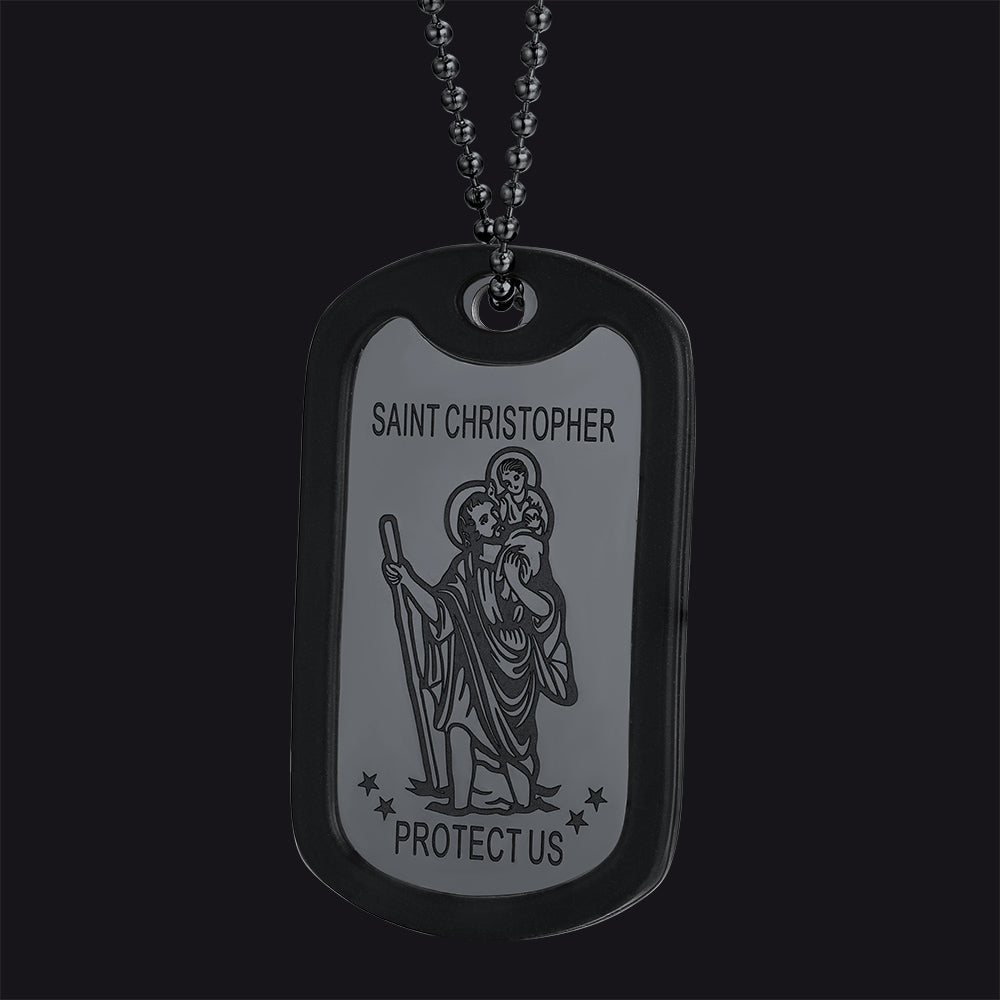 Personalised Saint Christopher Necklace For Men