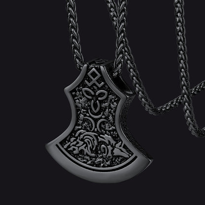 Battle Axe Viking Celtic Knot Necklace For Men