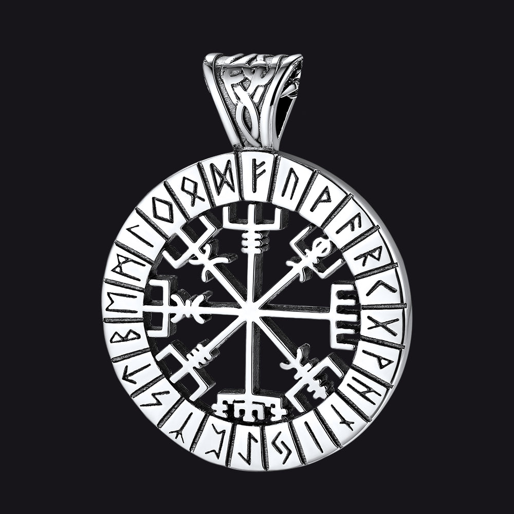 Runes Vegvisir Pendant FaithHeart Jewelry