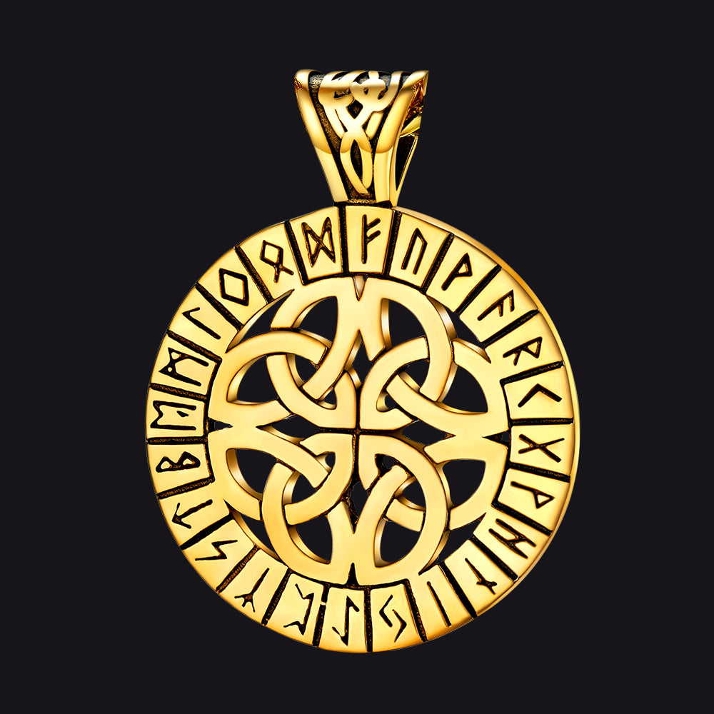 Irish Celtic Knot Runes Pendant FaithHeart Jewelry