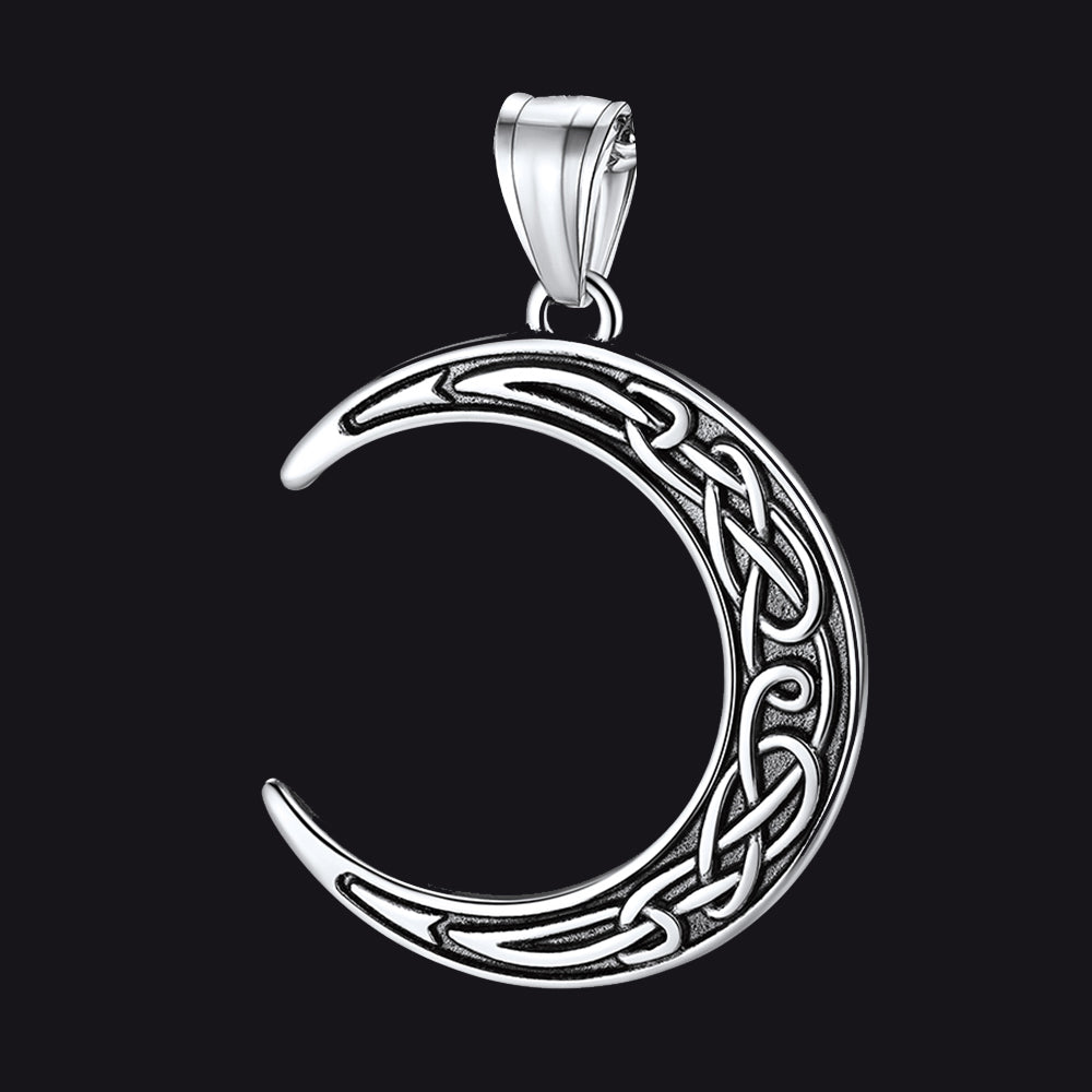 Celtic Crescent Moon Pendant FaithHeart Jewelry