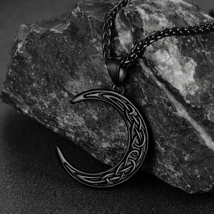 FaithHeart Celtic Crescent Moon Necklace For Men/Women FaithHeart