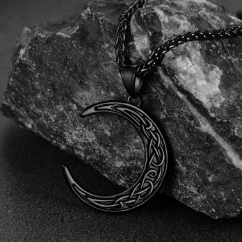 FaithHeart Celtic Crescent Moon Necklace For Men/Women FaithHeart