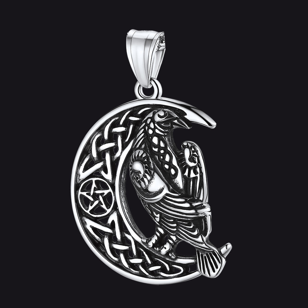 Viking Crescent Moon Pendant FaithHeart Jewelry