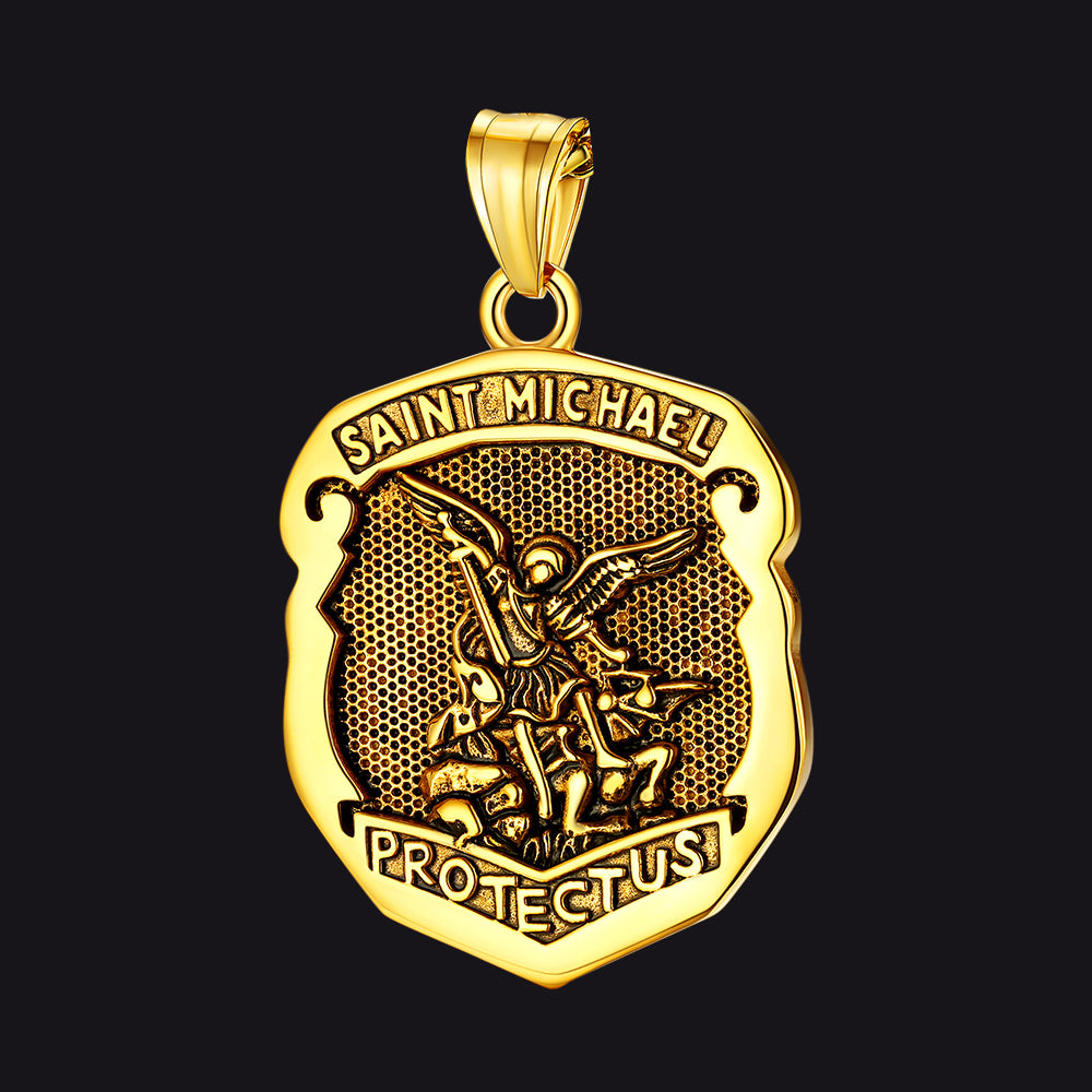 Shield Saint Michael Pendant FaithHeart Jewelry