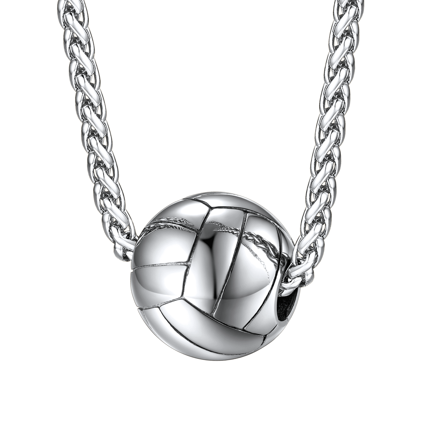 FaithHeart Stainless Steel Volleyball Sport Necklace FaithHeart Jewelry