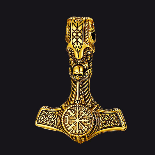 Thor's Hammer Compass Pendant FaithHeart Jewelry
