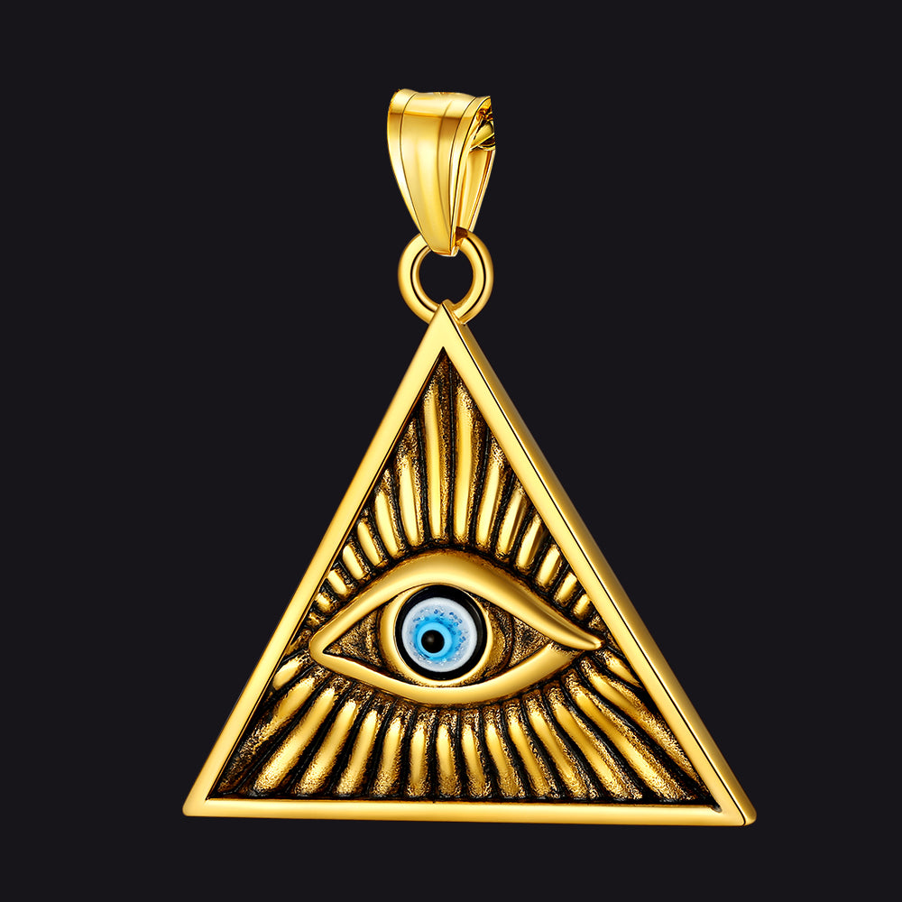 Triangle All Seeing Eye Pendant FaithHeart Jewelry
