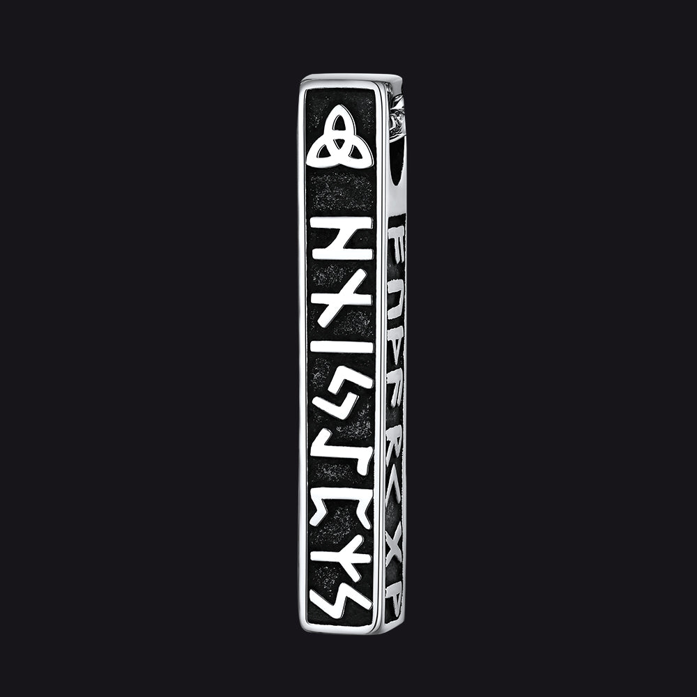 Viking Runes Bar Pendant FaithHeart Jewelry