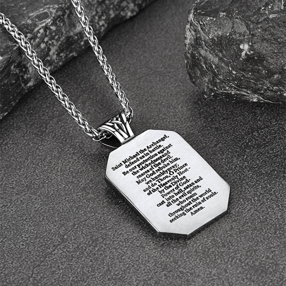 FaithHeart Saint Michael Pendant Necklace Amulet Jewelry FaithHeart