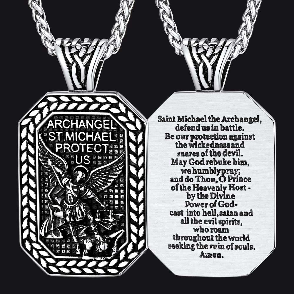 FaithHeart Saint Michael Pendant Necklace Amulet Jewelry FaithHeart