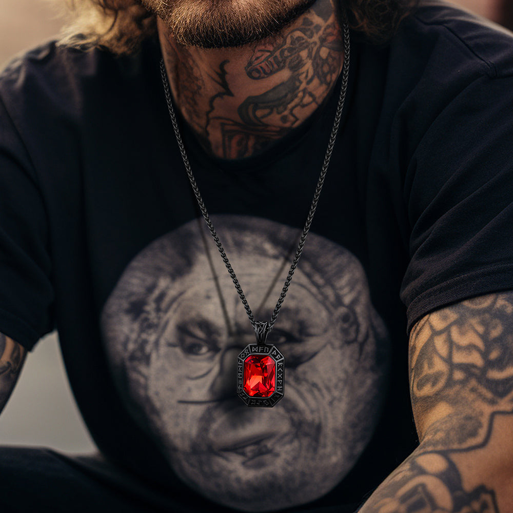 Engraved Crystal Dog Tag Necklace