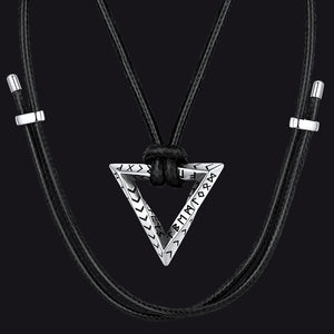 FaithHeart Runes Mobius Strip Triangle Pendant Necklace