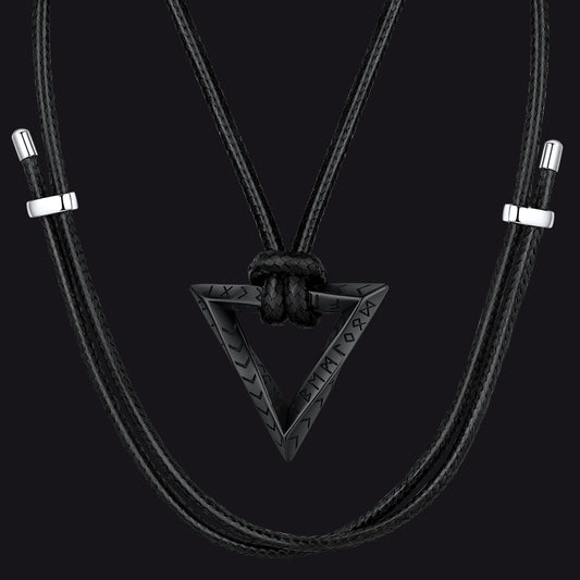 FaithHeart Runes Mobius Strip Triangle Pendant Necklaceimg