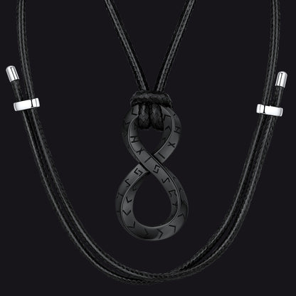 FaithHeart Runes Mobius Strip Infinity Necklace