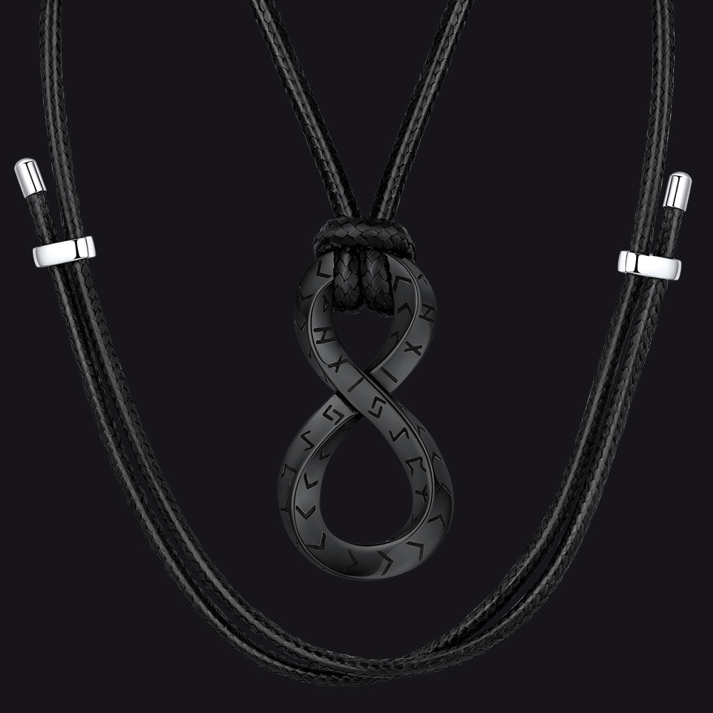 FaithHeart Runes Mobius Strip Infinity Necklaceimg