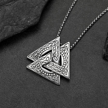 Norse Valknut pendant necklace symbol of Odin and warrior spirit