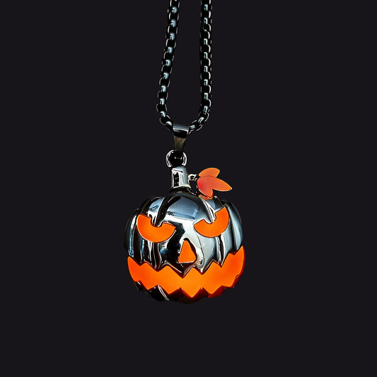 Glowing skull pumpkin pendant for ghost festivalimg