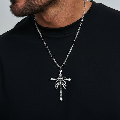  Skeleton Cross Pendant