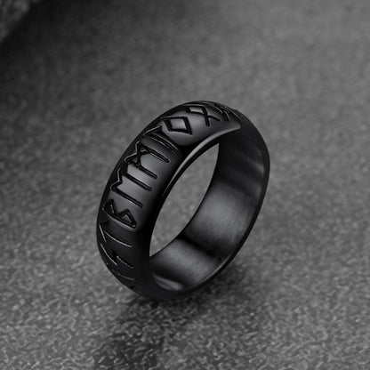 FaithHeart Norse Viking Spinner Runes Stainless Steel Ring FaithHeart