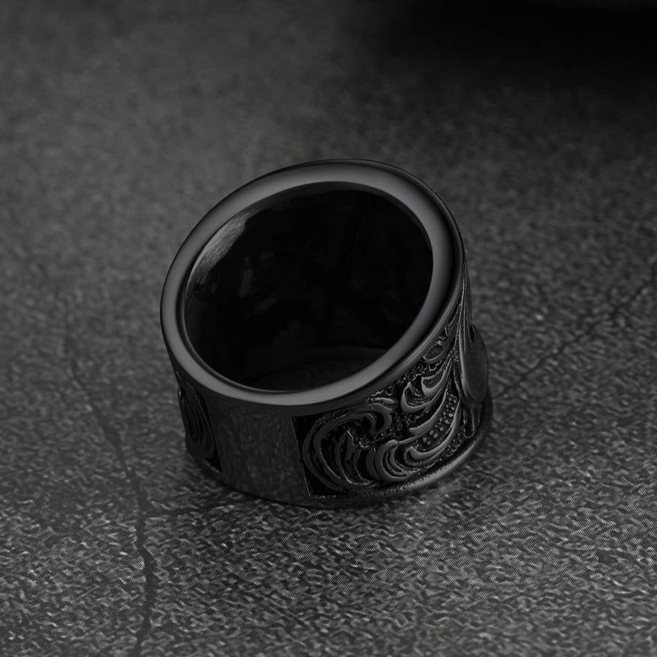 FaithHeart Masonic Signet Ring Stainless Steel Vintage Freemason Biker Ring FaithHeart