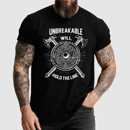 Men's warrior style streetwear tee with Viking illustration