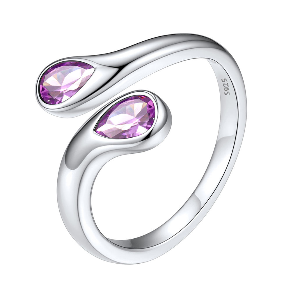 June Pearl Accent Sterling Silver Ring