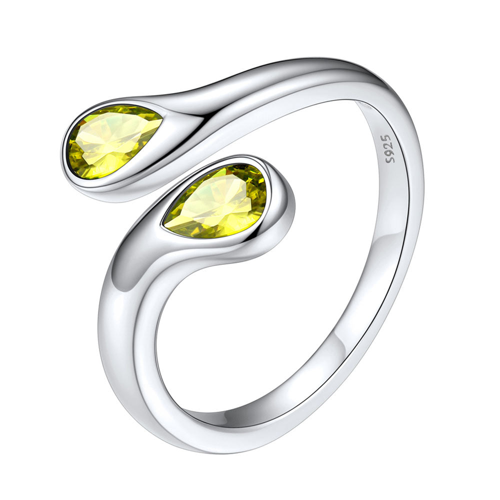 August Peridot Birthstone Promise Ring