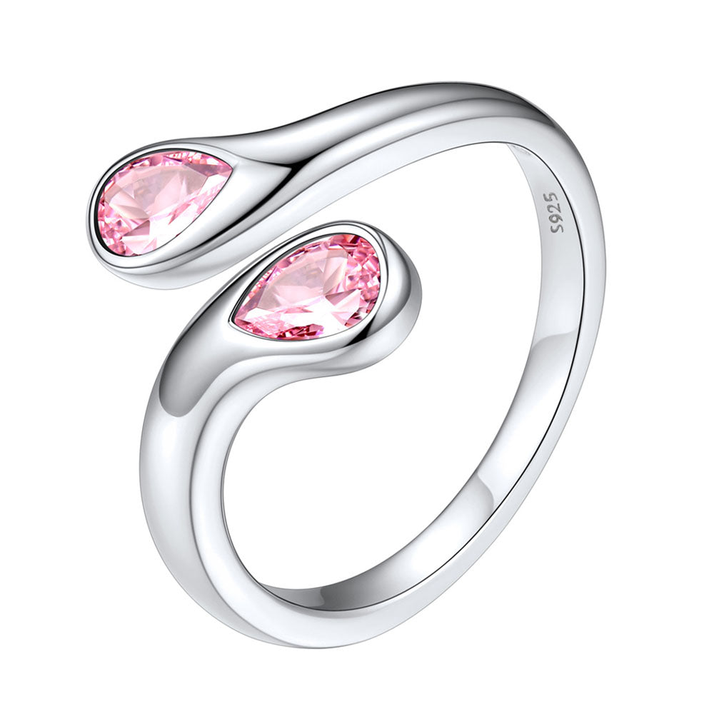 October Opal Teardrop Ring for Her