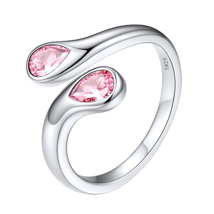 October Opal Teardrop Ring for Her