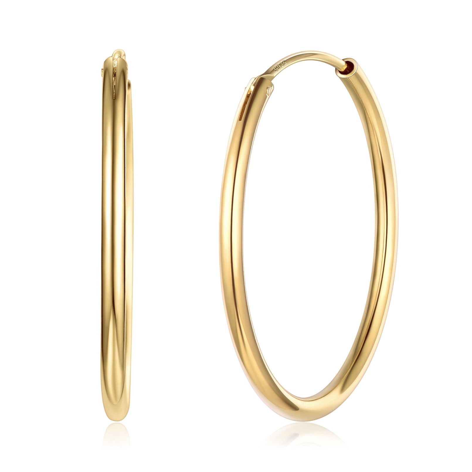 Thin Endless Hoop Earrings for Women