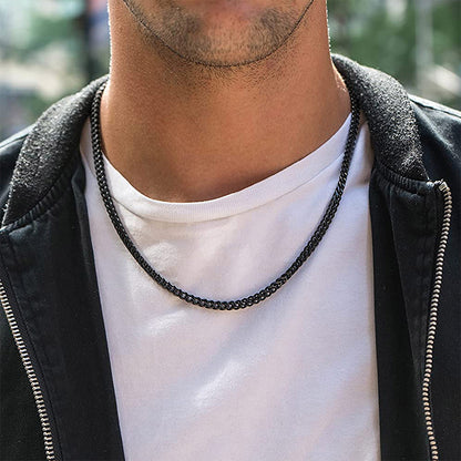 Thin Spiga Wheat Chain Necklace for Men Women, 18''-30''