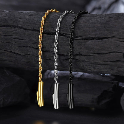 Thin Rope Chain Necklace for Men, 1.5 / 2 / 2.5 / 3MM Width