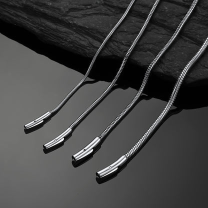  2mm Thin Snake Chain Stainless Steel Necklace for Men