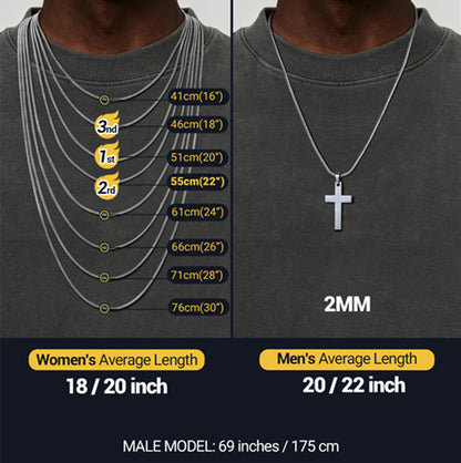  2mm Thin Snake Chain Stainless Steel Necklace for Men