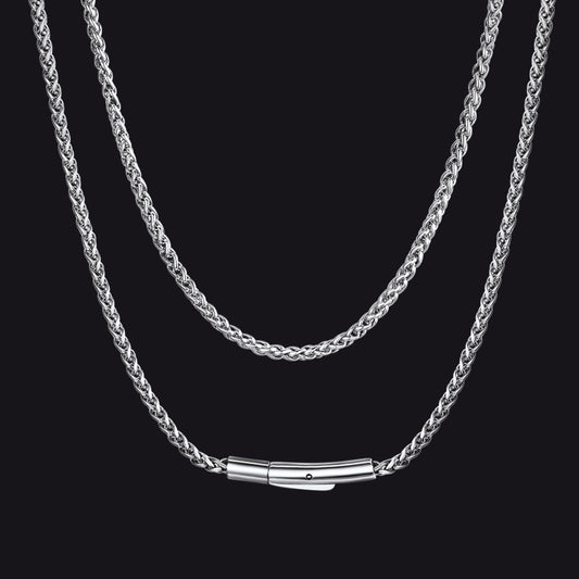 Thin Wheat Chain Necklace for Men, 2.5/3MM Widthimg