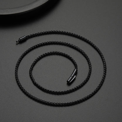 Thin Wheat Chain Necklace for Men, 2.5/3MM Width