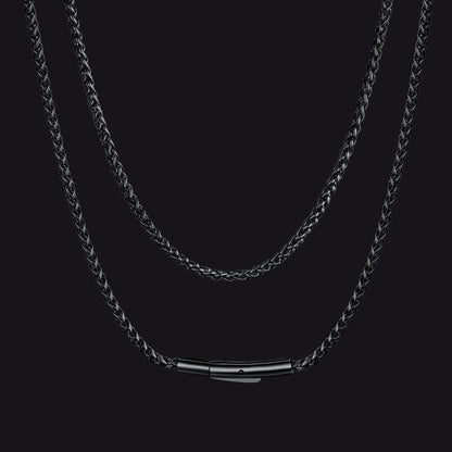 Thin Wheat Chain Necklace for Men, 2.5/3MM Width