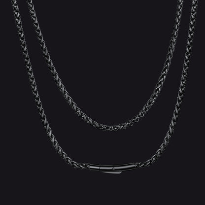 Thin Wheat Chain Necklace for Men, 2.5/3MM Width