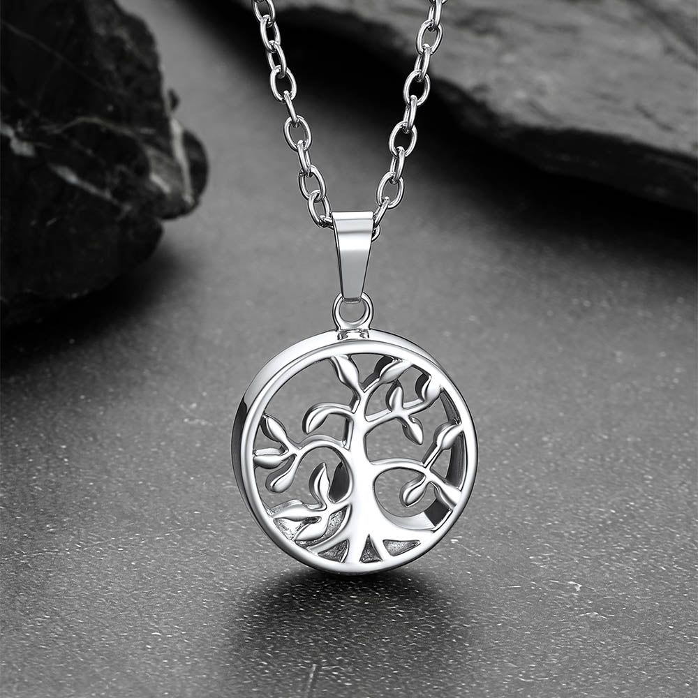 Tree of Life Urn Pendant Necklace for Ashes Memorial Gift