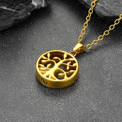 Tree of Life Urn Pendant Necklace for Ashes Memorial Gift