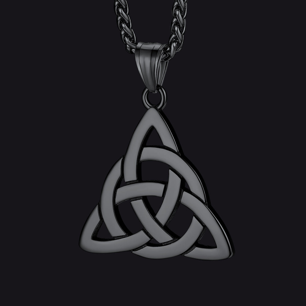 Irish Celtic Trinity Knot Stainless Steel Necklace for Men